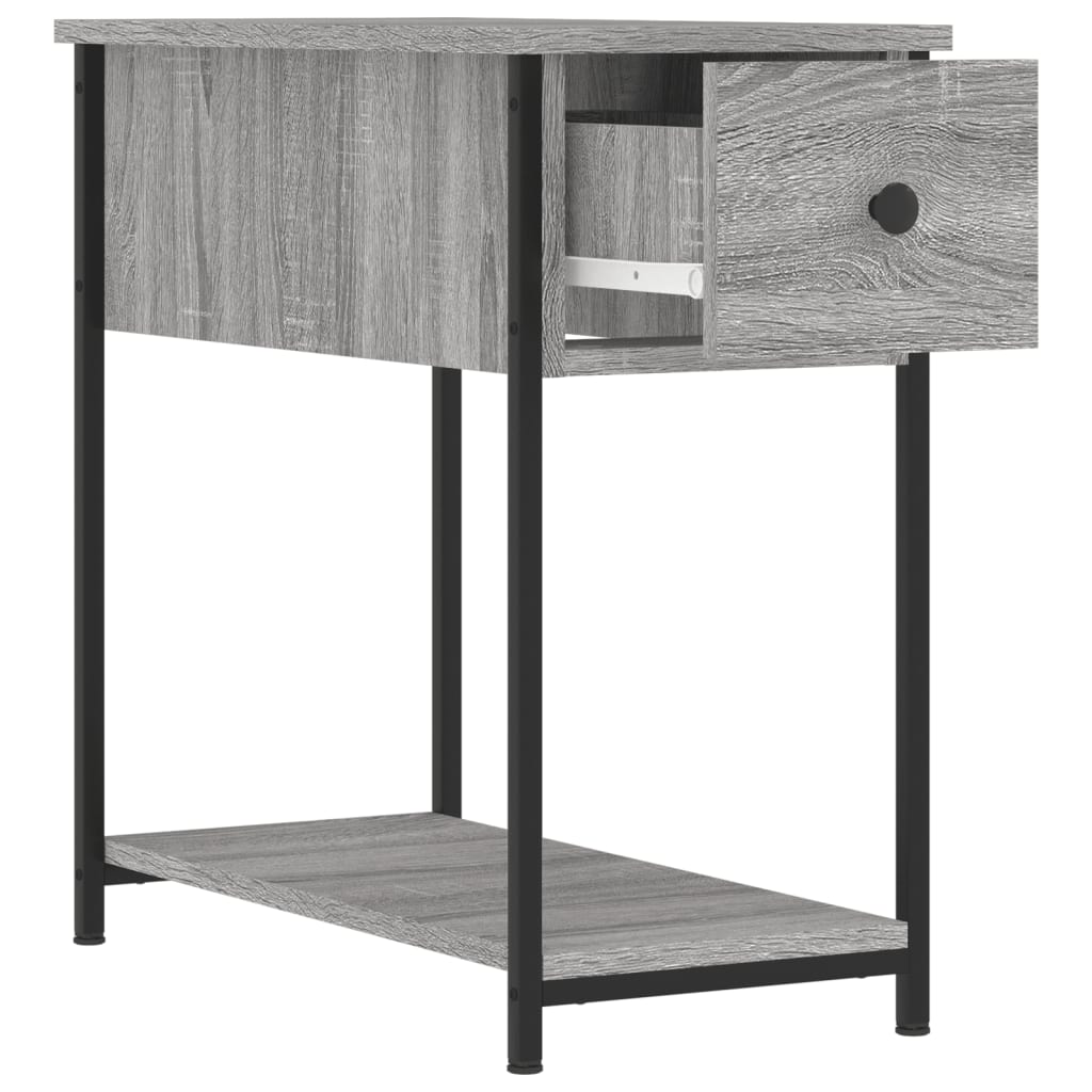 vidaXL Bedside Cabinet | Set of 2 | Grey Sonoma | Engineered wood, iron
