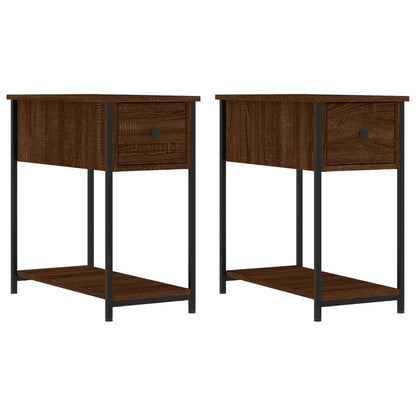vidaXL Bedside Cabinets 2 pcs Brown Oak 30x60x60 cm Engineered Wood