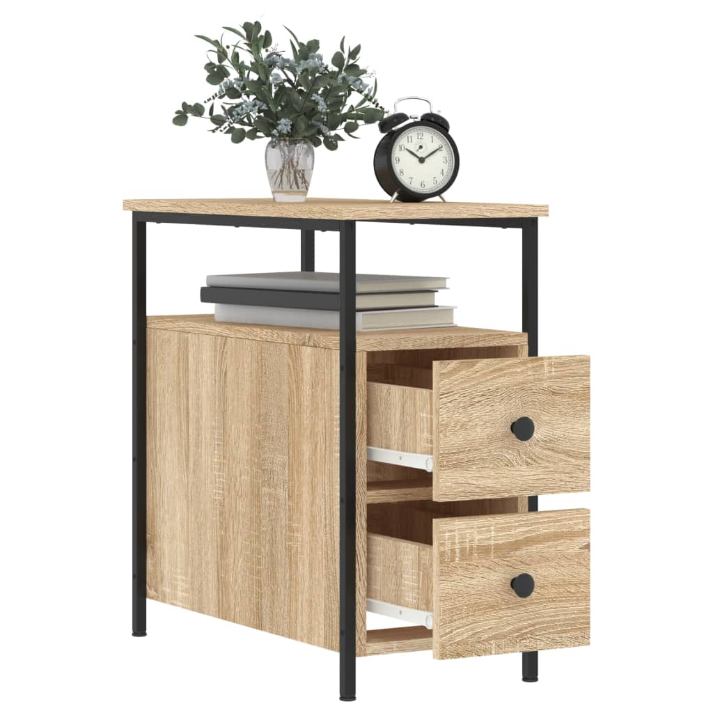 vidaXL Bedside Cabinet Sonoma Oak 30x60x60 cm Engineered Wood