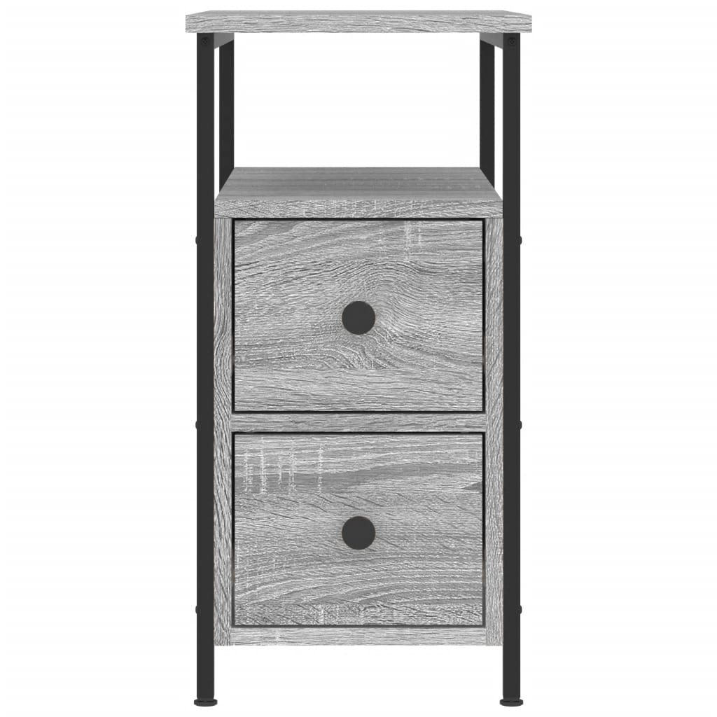 vidaXL Bedside Cabinet Grey Sonoma 30x60x60 cm Engineered Wood
