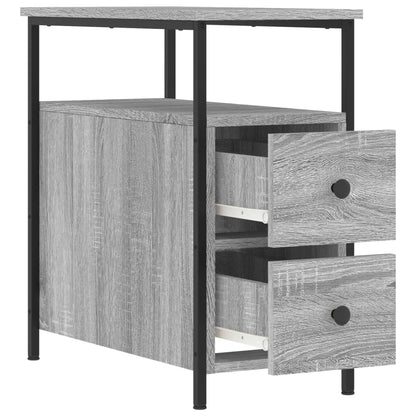 vidaXL Bedside Cabinet Grey Sonoma 30x60x60 cm Engineered Wood