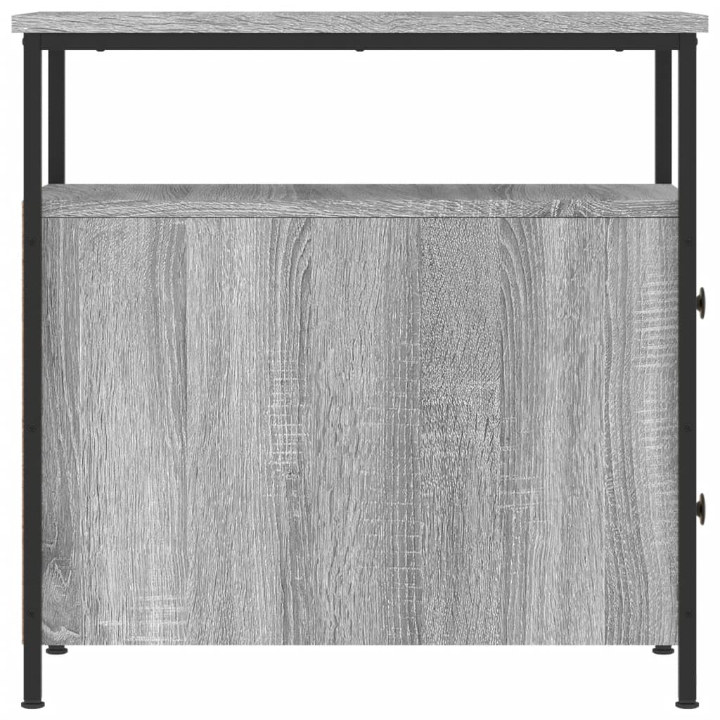 vidaXL Bedside Cabinet Grey Sonoma 30x60x60 cm Engineered Wood