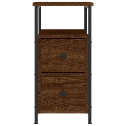 vidaXL Bedside Cabinets 2 pcs Brown Oak 30x60x60 cm Engineered Wood