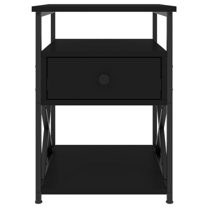 vidaXL Bedside Cabinets 2 pcs Black 40x42x55 cm Engineered Wood