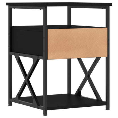 vidaXL Bedside Cabinets 2 pcs Black 40x42x55 cm Engineered Wood
