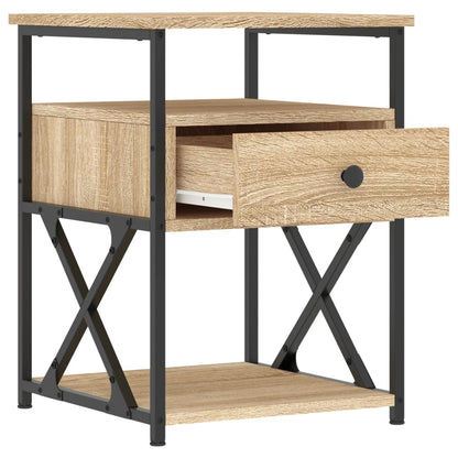 vidaXL Bedside Cabinet | Sonoma Oak | Engineered wood, iron | 40x42x55 cm