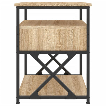 vidaXL Bedside Cabinet | Sonoma Oak | Engineered wood, iron | 40x42x55 cm