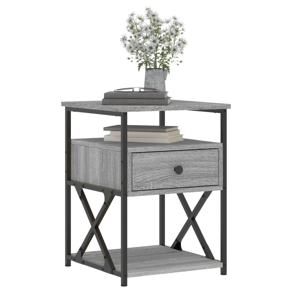 vidaXL Bedside Cabinets 2 pcs Grey Sonoma 40x42x55 cm Engineered Wood