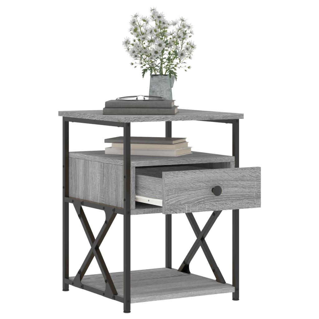 vidaXL Bedside Cabinets 2 pcs Grey Sonoma 40x42x55 cm Engineered Wood