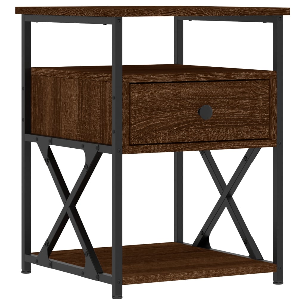 vidaXL Bedside Cabinets 2 pcs Brown Oak 40x42x55 cm Engineered Wood