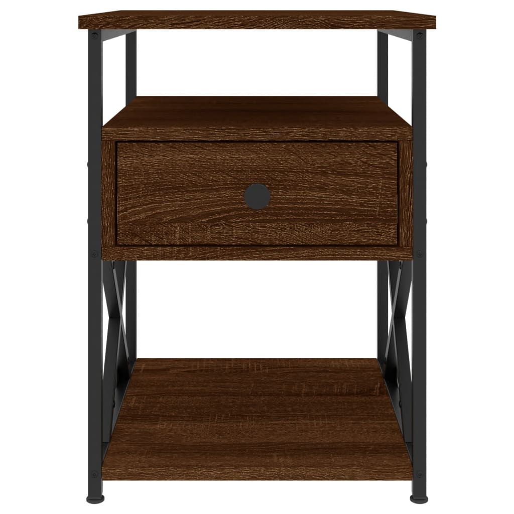 vidaXL Bedside Cabinets 2 pcs Brown Oak 40x42x55 cm Engineered Wood