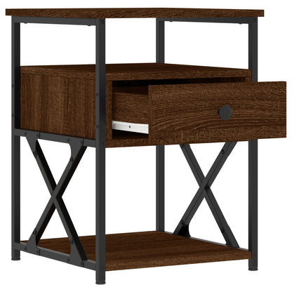 vidaXL Bedside Cabinets 2 pcs Brown Oak 40x42x55 cm Engineered Wood
