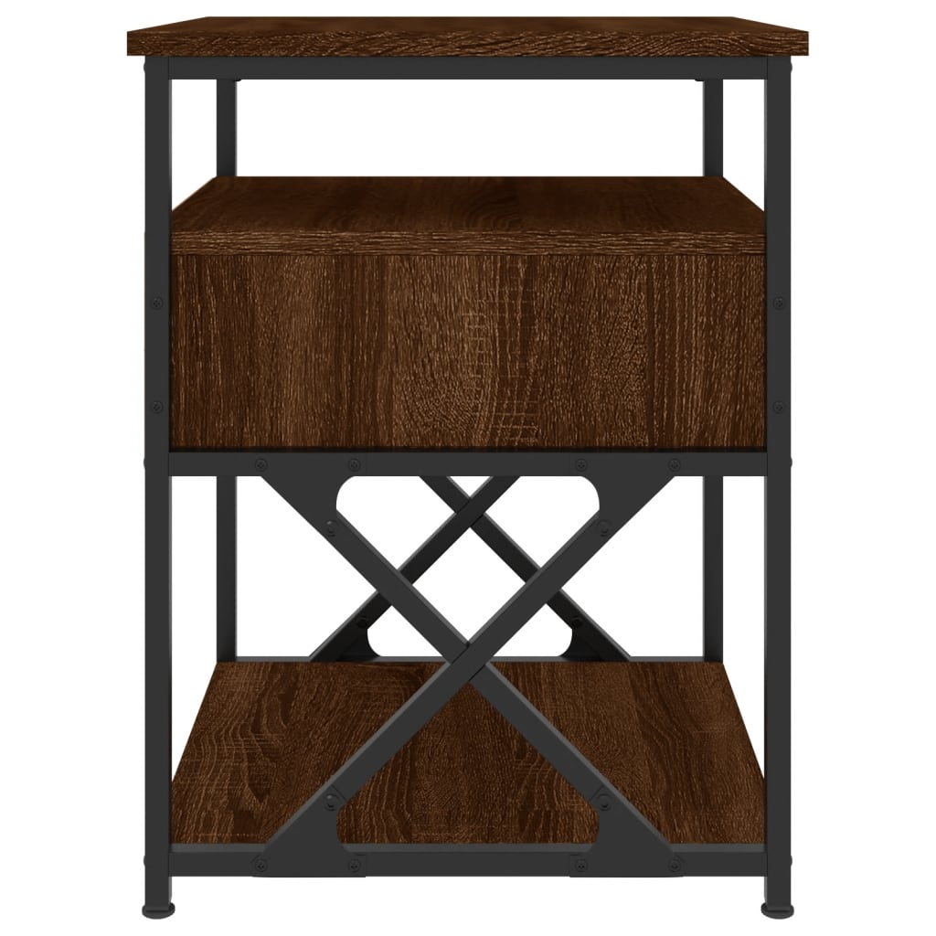 vidaXL Bedside Cabinets 2 pcs Brown Oak 40x42x55 cm Engineered Wood