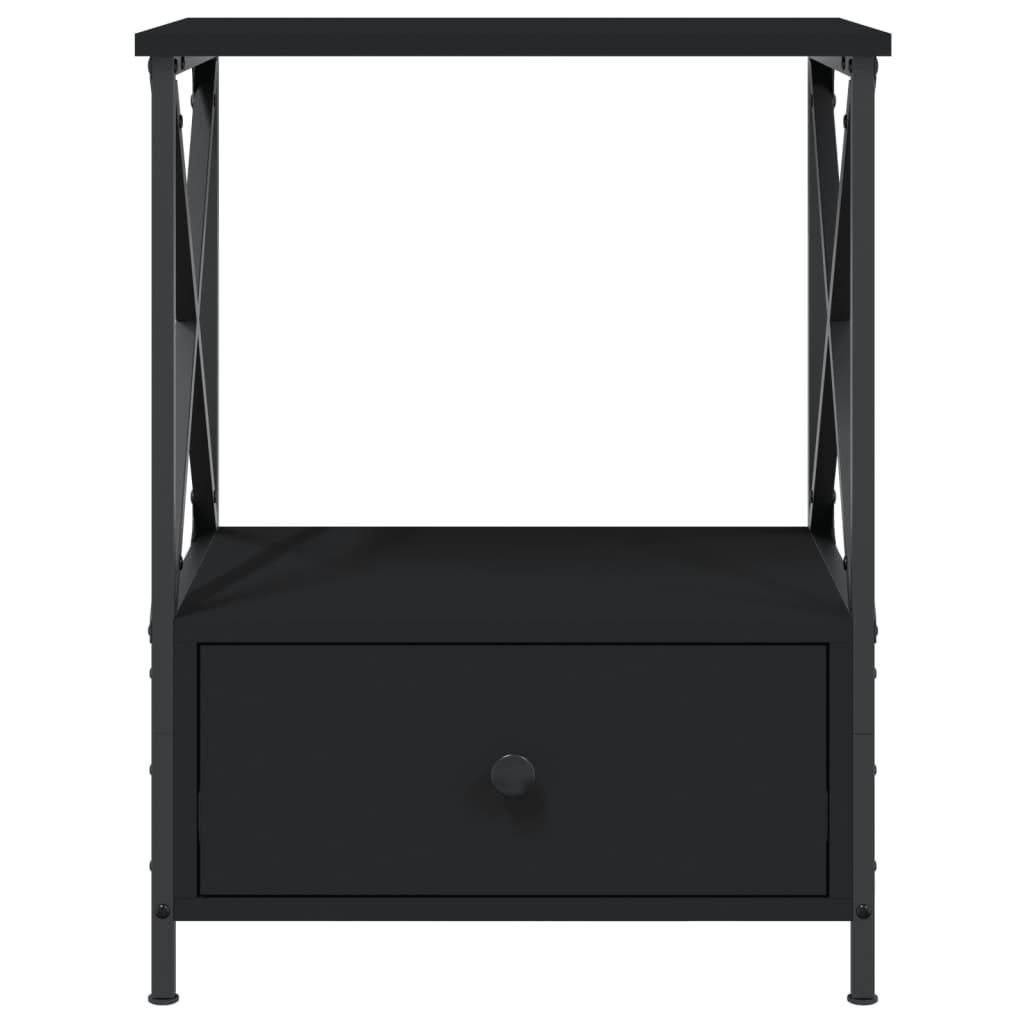 vidaXL Bedside Tables 2 pcs Black 50x41x65 cm Engineered Wood