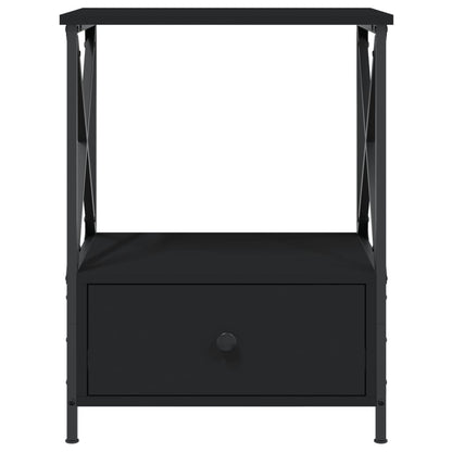 vidaXL Bedside Tables 2 pcs Black 50x41x65 cm Engineered Wood