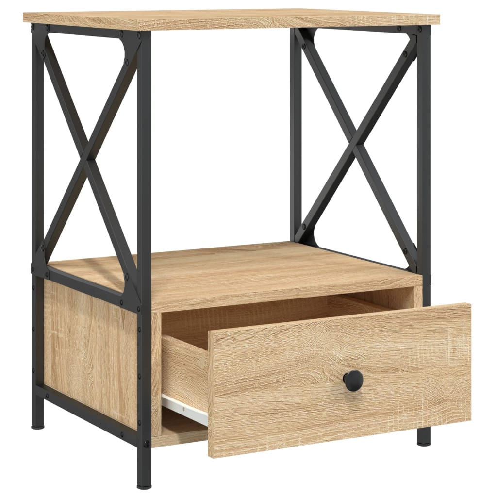 vidaXL Bedside Tables 2 pcs Sonoma Oak 50x41x65 cm Engineered Wood