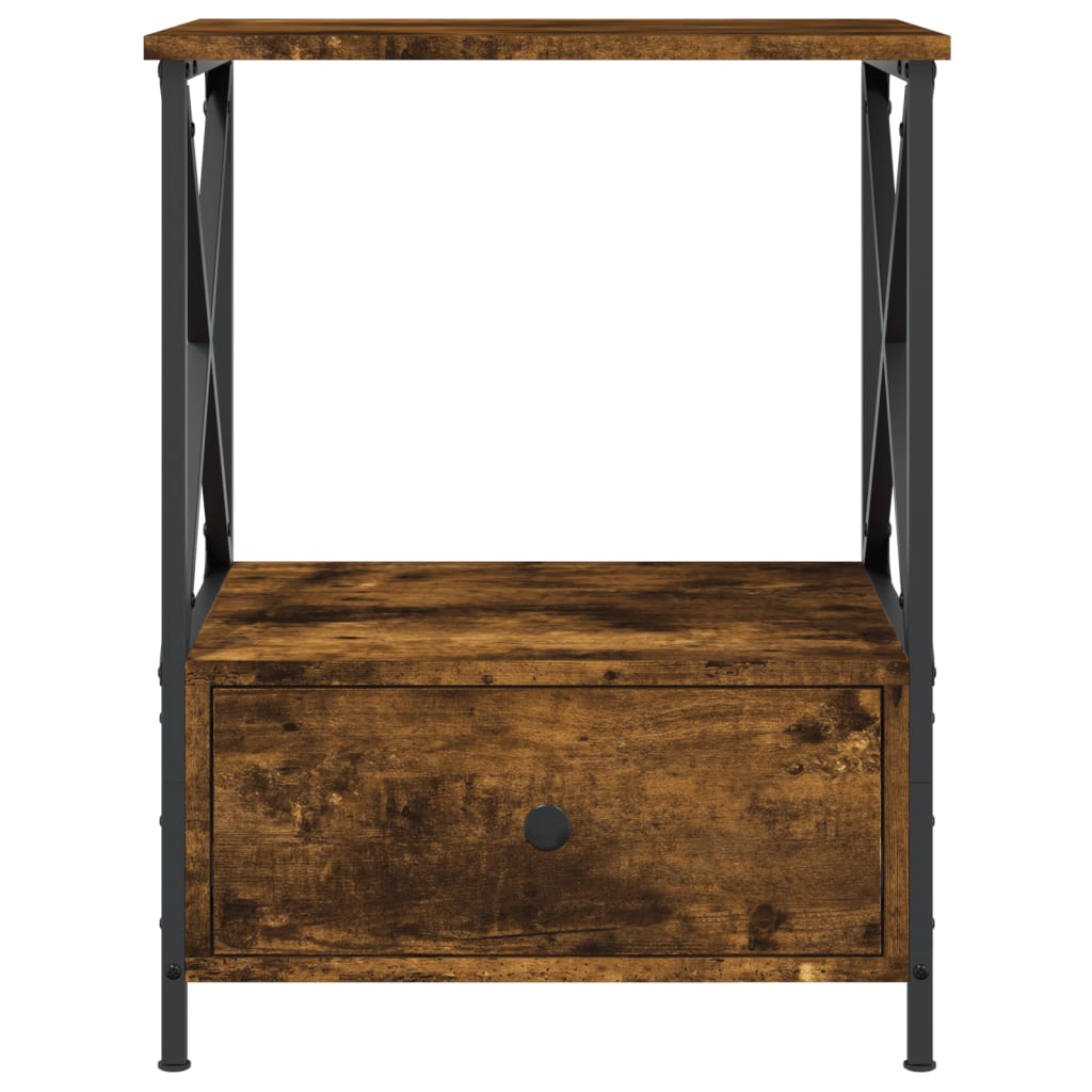 vidaXL Bedside Tables 2 pcs Smoked Oak 50x41x65 cm Engineered Wood