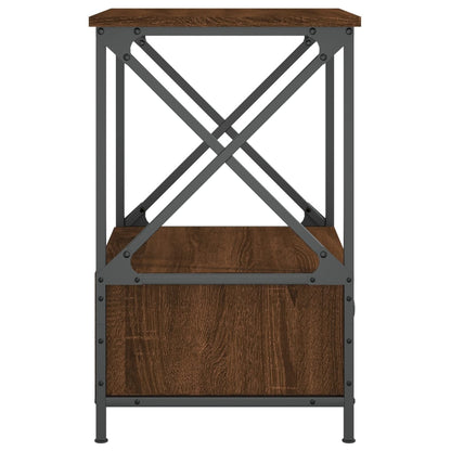 vidaXL Bedside Table Brown Oak 50x41x65 cm Engineered Wood
