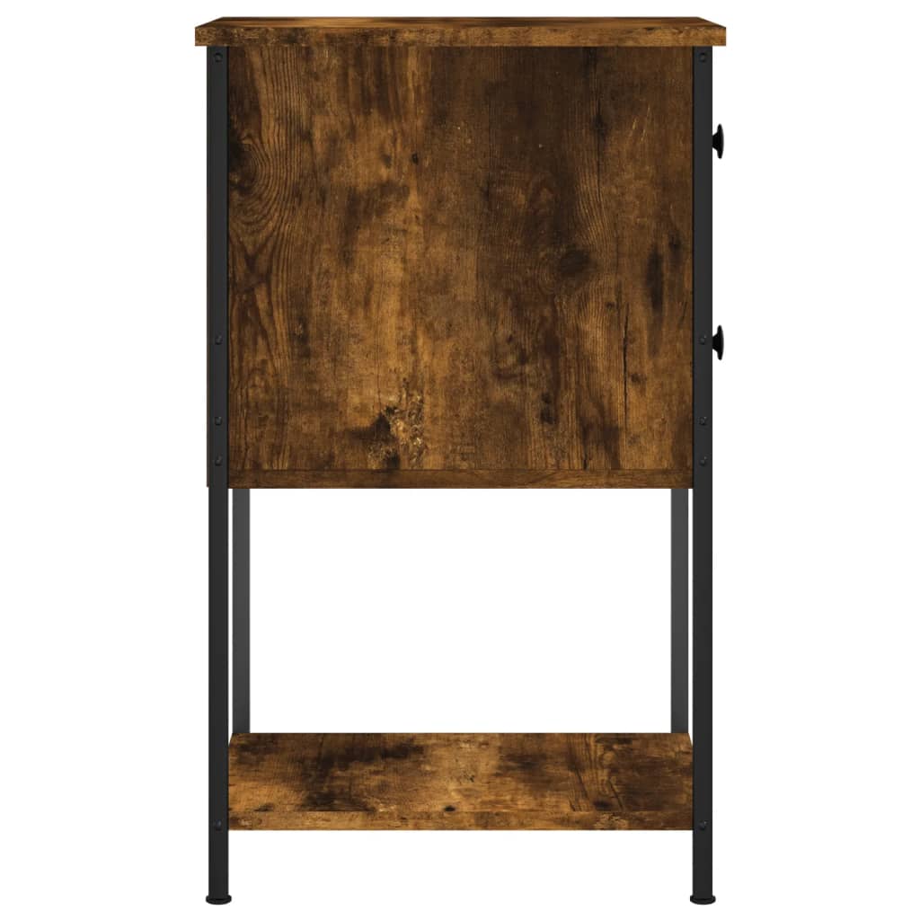 vidaXL Bedside Cabinets 2 pcs Smoked Oak 32x42x70 cm Engineered Wood