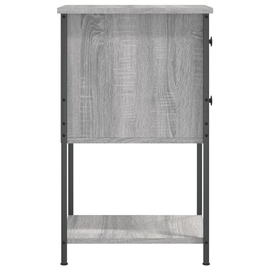 vidaXL Bedside Cabinet Grey Sonoma 32x42x70 cm Engineered Wood