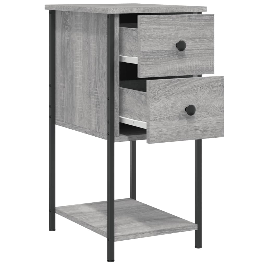 vidaXL Bedside Cabinets 2 pcs Grey Sonoma 32x42x70 cm Engineered Wood