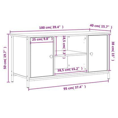 vidaXL TV Cabinet Grey Sonoma 100x40x50 cm Engineered Wood