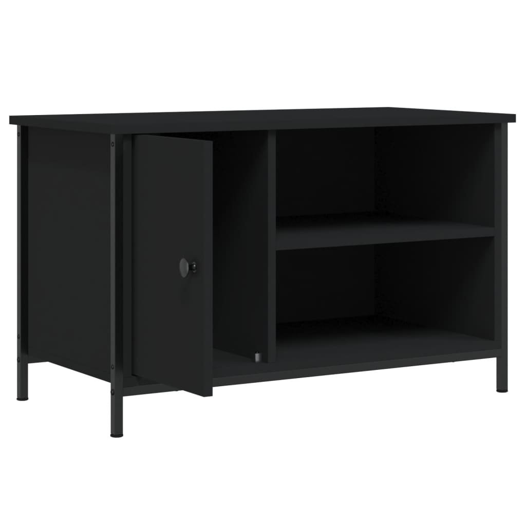 vidaXL TV Cabinet Black 80x40x50 cm Engineered Wood