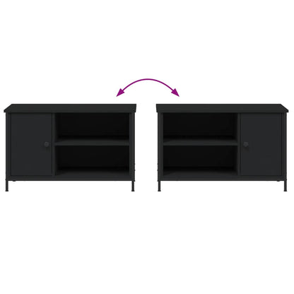 vidaXL TV Cabinet Black 80x40x50 cm Engineered Wood