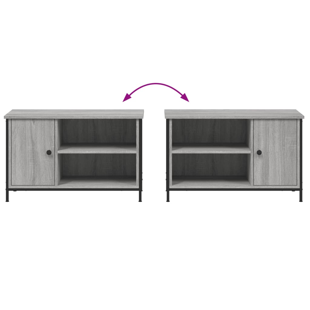 vidaXL TV Cabinet Grey Sonoma 80x40x50 cm Engineered Wood