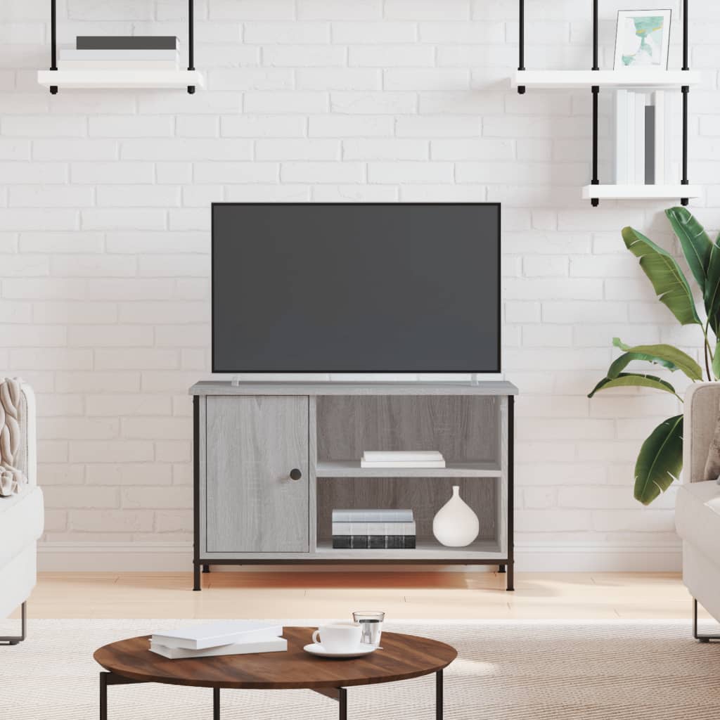 vidaXL TV Cabinet Grey Sonoma 80x40x50 cm Engineered Wood