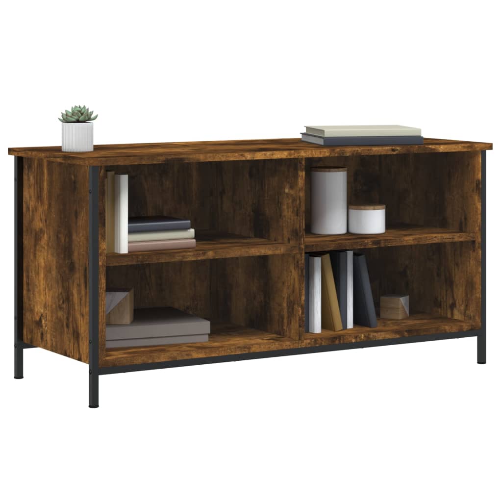 vidaXL TV Cabinet Smoked Oak 100x40x50 cm Engineered Wood