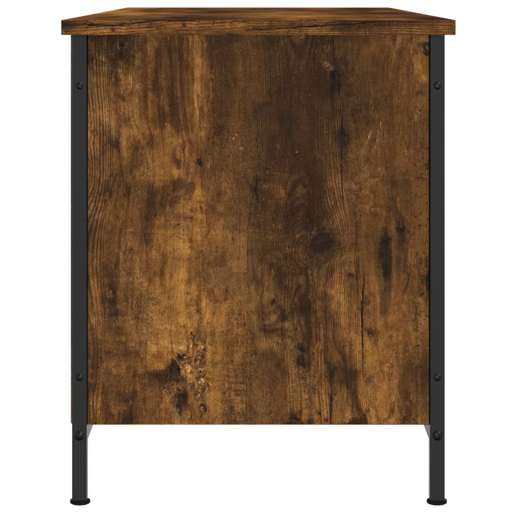 vidaXL TV Cabinet Smoked Oak 100x40x50 cm Engineered Wood