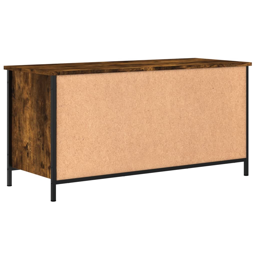 vidaXL TV Cabinet Smoked Oak 100x40x50 cm Engineered Wood