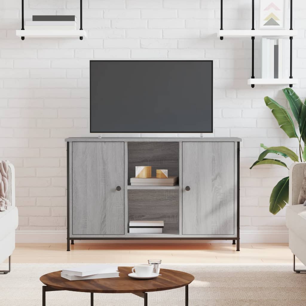 vidaXL TV Cabinet Grey Sonoma 100x35x65 cm Engineered Wood