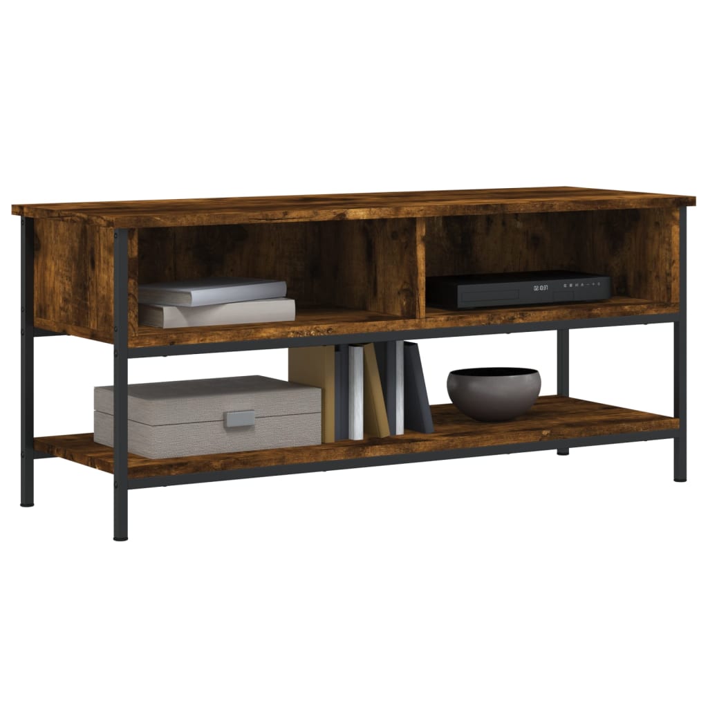 vidaXL TV Cabinet Smoked Oak 100x35x45 cm Engineered Wood