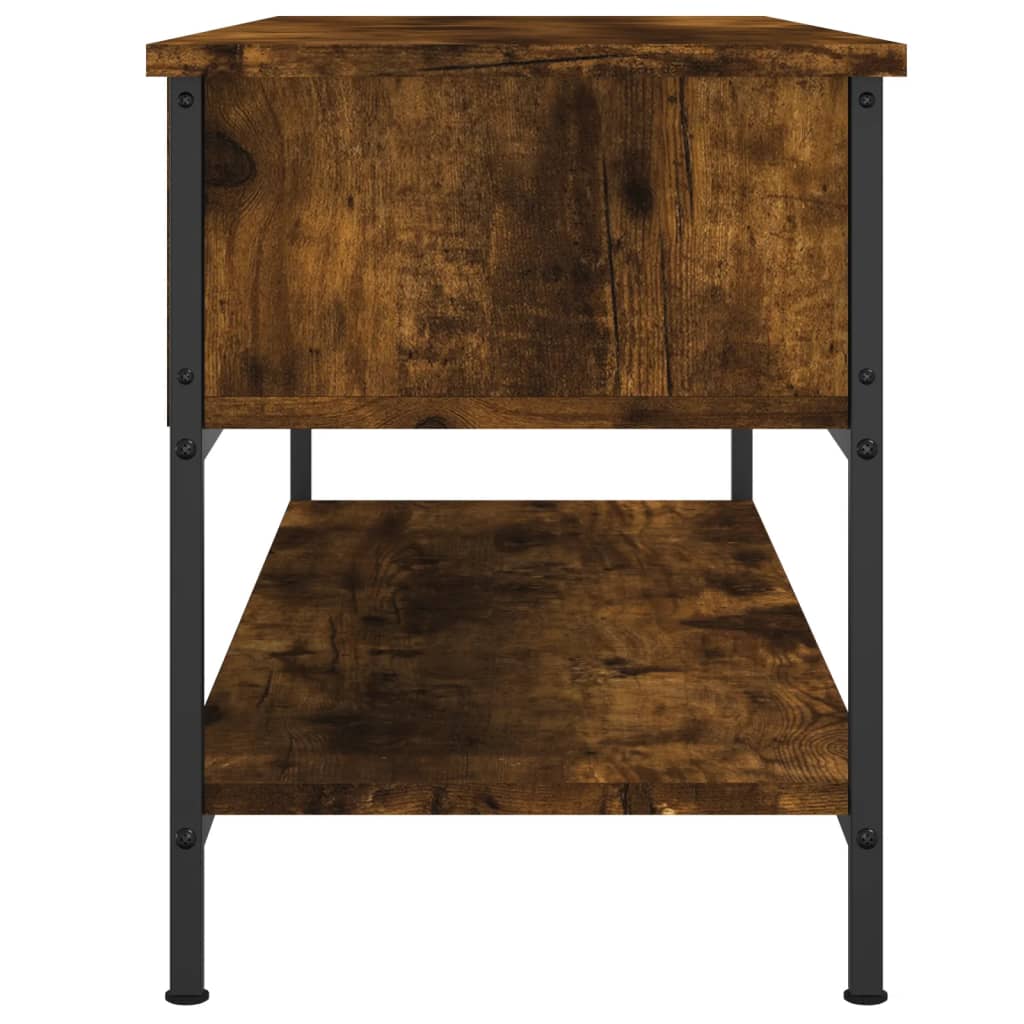 vidaXL TV Cabinet Smoked Oak 100x35x45 cm Engineered Wood