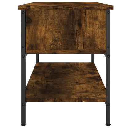 vidaXL TV Cabinet Smoked Oak 100x35x45 cm Engineered Wood