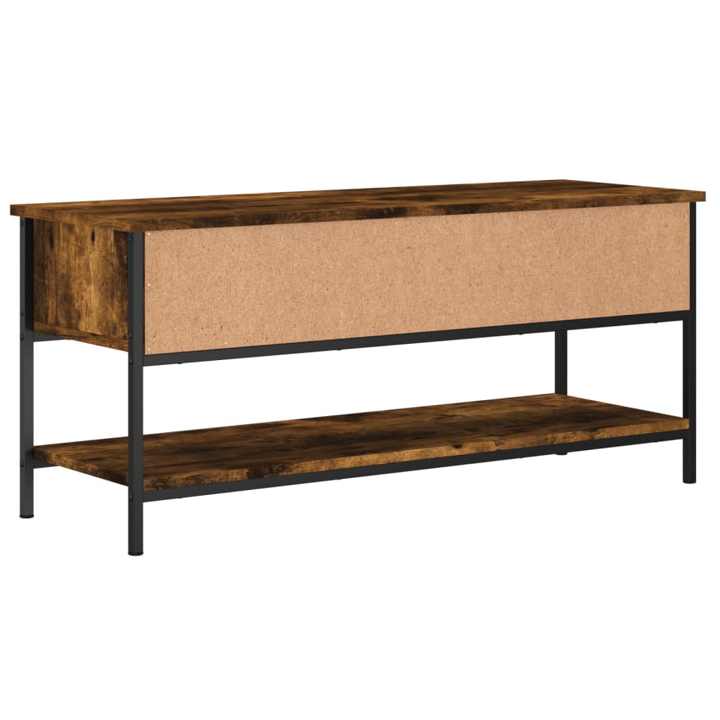 vidaXL TV Cabinet Smoked Oak 100x35x45 cm Engineered Wood