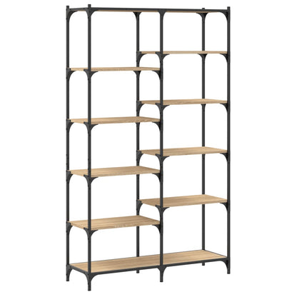 vidaXL Bookshelf Sonoma Oak 100x32x170 cm Engineered Wood and Iron