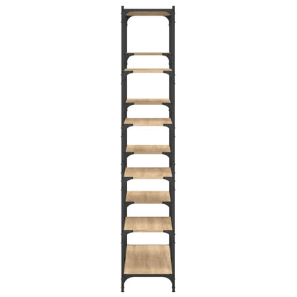 vidaXL Bookshelf Sonoma Oak 100x32x170 cm Engineered Wood and Iron