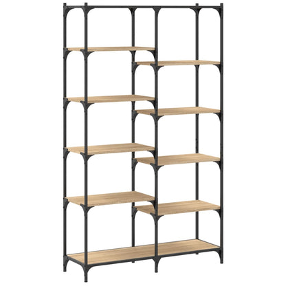 vidaXL Bookshelf Sonoma Oak 100x32x170 cm Engineered Wood and Iron