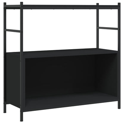vidaXL Bookshelf Black 80x30x78,5 cm Engineered Wood and Iron