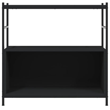 vidaXL Bookshelf Black 80x30x78,5 cm Engineered Wood and Iron