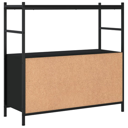 vidaXL Bookshelf Black 80x30x78,5 cm Engineered Wood and Iron
