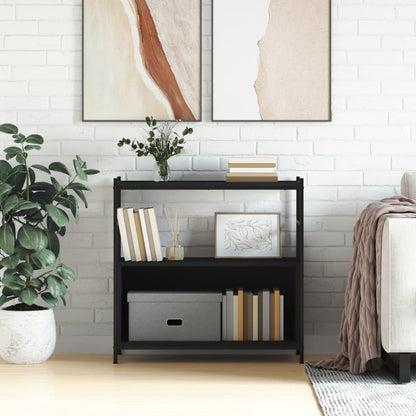 vidaXL Bookshelf Black 80x30x78,5 cm Engineered Wood and Iron