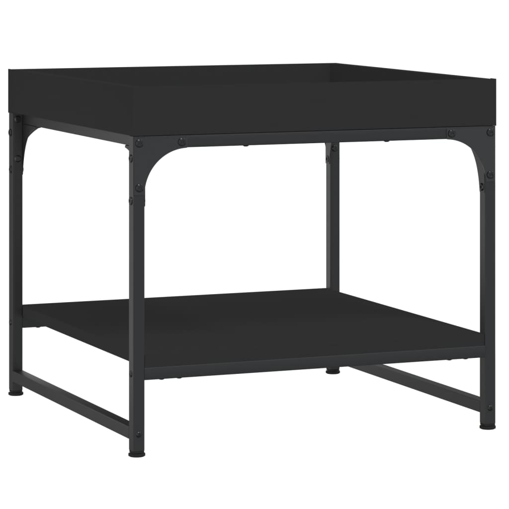 vidaXL Coffee Table Black 49.5x49.5x45 cm Engineered Wood
