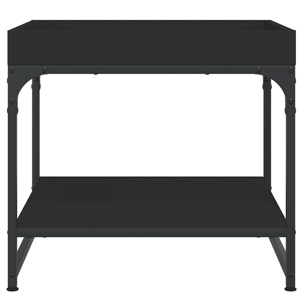 vidaXL Coffee Table Black 49,5x49,5x45 cm Engineered Wood