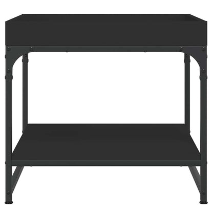 vidaXL Coffee Table Black 49,5x49,5x45 cm Engineered Wood