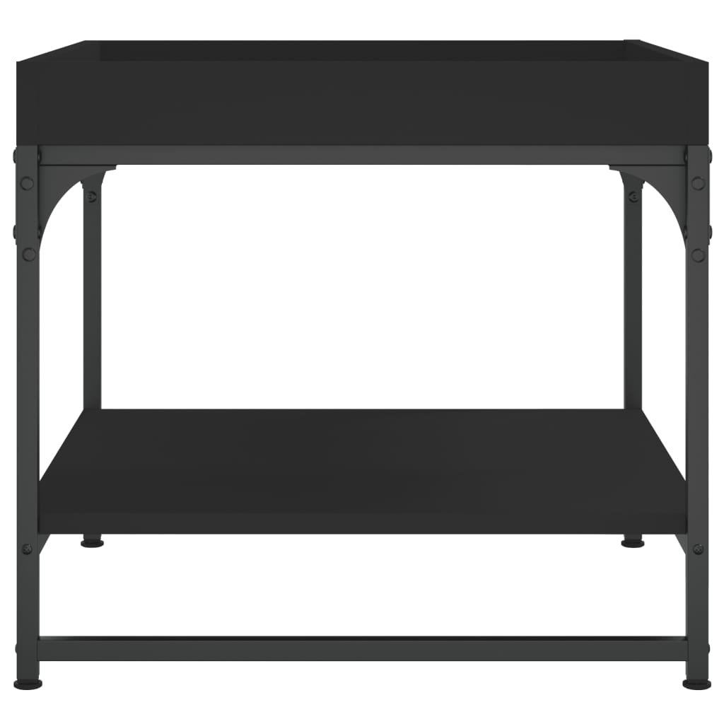 vidaXL Coffee Table Black 49.5x49.5x45 cm Engineered Wood
