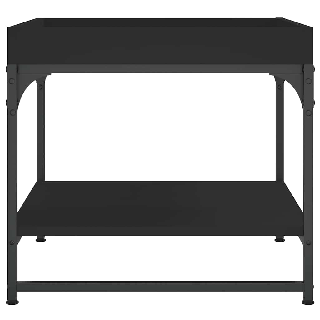 vidaXL Coffee Table Black 49,5x49,5x45 cm Engineered Wood